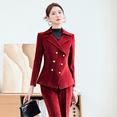 批发婚庆主持人职业正装西服套装女2025<b class='q'>秋</b>季新款修身一粒扣通勤工作服