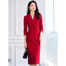 批发秋季设计感高端杏色西服套装女2024新款时尚简约干练气质长袖西装