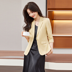 批发白领职业面试西装套装女<b class='q'>夏</b>季薄款教师职业高级感正装职场西服外套