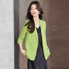 批发白领职业面试西装套装女<b class='q'>夏</b>季薄款教师职业高级感正装职场西服外套