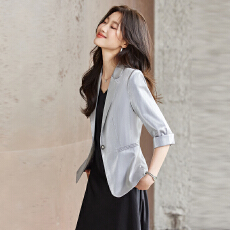 批发白领职业面试西装套装女<b class='q'>夏</b>季薄款教师职业高级感正装职场西服外套