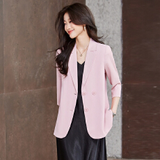 批发白领职业面试西装套装女<b class='q'>夏</b>季薄款教师职业高级感正装职场西服外套