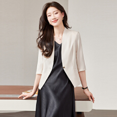 批发白领职业面试西装套装女<b class='q'>夏</b>季薄款教师职业高级感正装职场西服外套