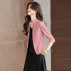批发白领职业面试西装套装女<b class='q'>夏</b>季薄款教师职业高级感正装职场西服外套