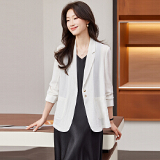 批发白领职业面试西装套装女<b class='q'>夏</b>季薄款教师职业高级感正装职场西服外套