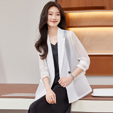 批发白领职业面试西装套装女<b class='q'>夏</b>季薄款教师职业高级感正装职场西服外套