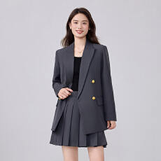 批发高级西装套装女冬季职业大学生西服外套酒店前台加厚珠宝店工作服