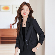 批发秋<b class='q'>冬</b>气质职业西装外套女新款简约干练办公服纯色长袖套装