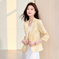 批发白领职业面试西装套装女夏季薄款教师职业高级感正装职场西服外套