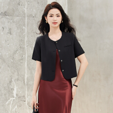 批发白领职业面试西装套装女夏季薄款教师职业高级感正装职场西服外套