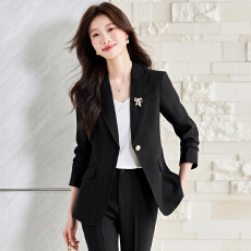 批发白领职业面试<b class='q'>西装</b>套装女夏季薄款教师职业高级感正装职场西服外套
