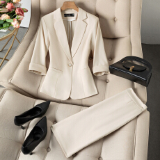 批发白领职业面试<b class='q'>西装</b>套装女夏季薄款教师职业高级感正装职场西服外套