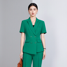 批发白领职业面试<b class='q'>西装</b>套装女夏季薄款教师职业高级感正装职场西服外套