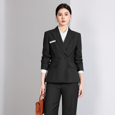 批发白领职业面试西装<b class='q'>套装</b>女夏季薄款教师职业高级感正装职场西服外套
