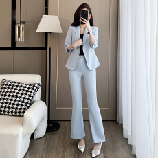 批发白领职业面试西装套装女夏季薄款教师职业高级感正装职场西服外套