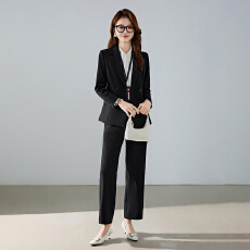 批发白领职业面试西装套装女夏季薄款教师职业高级感正装职场西服外套