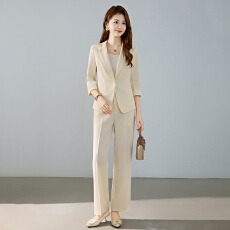 批发白领职业面试西装套装女夏季薄款教师职业高级感正装职场西服外套