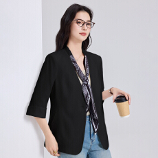 批发白领职业面试西装套装女夏季薄款教师职业高级感正装职场西服外套