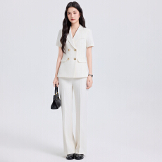 批发白领职业面试西装套装女<b class='q'>夏</b>季薄款教师职业高级感正装职场西服外套