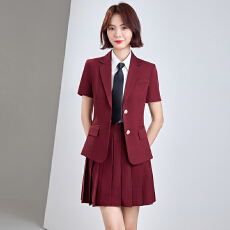 批发白领职业面试西装套装女夏季薄款教师职业高级感正装职场西服外套