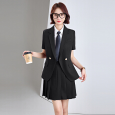 批发白领职业面试西装套装女夏季薄款教师职业高级感正装职场西服外套