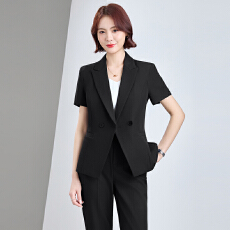 批发白领职业面试西装套装女夏季薄款教师职业高级感正装职场西服外套