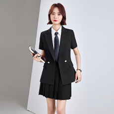 批发白领职业面试西装套装女夏季薄款教师职业高级感正装职场西服外套