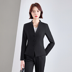 批发白领职业面试西装套装女夏季薄款教师职业高级感正装职场西服外套