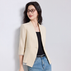 批发白领职业面试西装套装女夏季薄款教师职业高级感正装职场西服外套