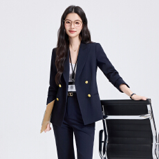 批发白领职业面试西装套装女夏季薄款教师职业高级感正装职场西服外套
