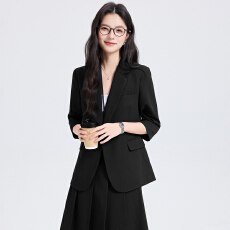批发白领职业面试西装套装女夏季薄款教师职业高级感正装职场西服外套