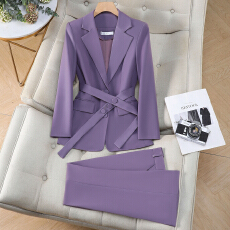 批发白领职业面试西装套装女夏季薄款教师职业高级感正装职场西服外套