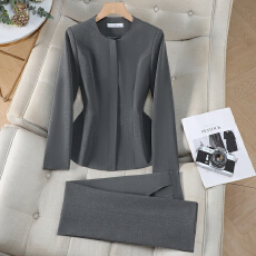 批发空姐制服高端西装套装女中袖<b class='q'>夏</b>季高级感气质珠宝店美容院工作服薄