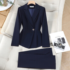 批发黑色西装套装女薄款<b class='q'>七分</b>袖春季新款酒店经理职业高级感气质工作服