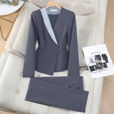 批发春秋新款职业西装套装女美容院<b class='q'>酒店</b>前台接待珠宝店气质<b class='q'>工作服</b>套裤