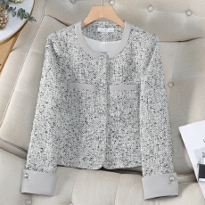 批发韩版洋气女士短款小香风外套女2026春季新款时尚修身减龄<b class='q'>秋</b>装上衣