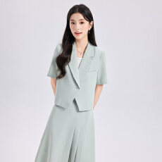 批发白领职业面试西装套装女夏季薄款教师职业高级感正装职场西服外套