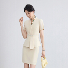 批发白领职业面试西装套装女夏季薄款教师职业高级感正装职场西服外套