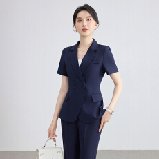 批发白领职业面试西装套装女夏季薄款教师职业高级感正装职场西服外套