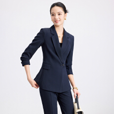 批发白领职业面试西装套装女夏季薄款教师职业高级感正装职场西服外套
