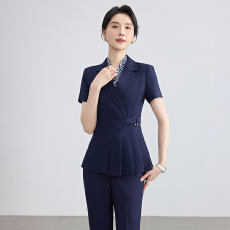 批发白领职业面试西装套装女夏季薄款教师职业高级感正装职场西服外套