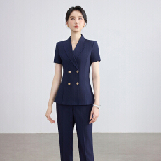 批发白领职业面试西装套装女夏季薄款教师职业高级感正装职场西服外套