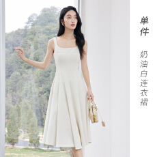 批发粉色无袖连衣裙2026年新款夏季收腰显瘦小香风休闲高级感背心裙子