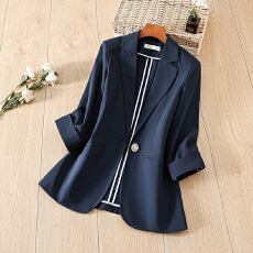 批发七分袖灰色西装外套女2026夏季<b class='q'>新款</b>通勤职业工作服气质小个子西服