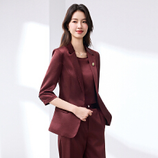 批发白领职业面试西装套装女<b class='q'>夏</b>季薄款教师职业高级感正装职场西服外套