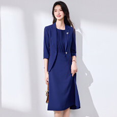 七分袖小西装外套女春夏新款时装气质女神范爆款西装连衣裙套裙