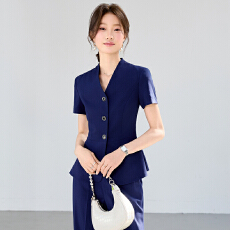 白领职业面试西装套装女夏季薄款教师职业高级感正装职场西服外套