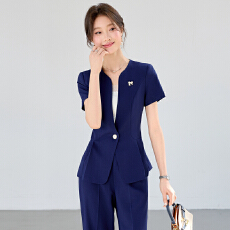 批发白领职业面试西装套装女<b class='q'>夏</b>季薄款教师职业高级感正装职场西服外套