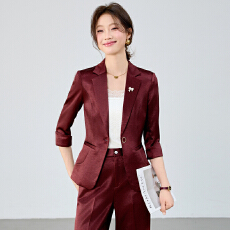 批发白领职业面试西装套装女<b class='q'>夏</b>季薄款教师职业高级感正装职场西服外套