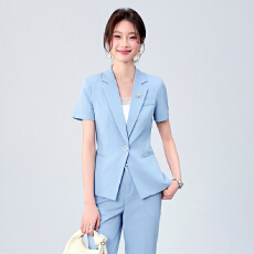 批发白领职业面试西装套装女<b class='q'>夏</b>季薄款教师职业高级感正装职场西服外套
